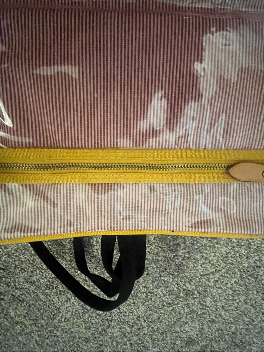 Vintage Ralph Lauren Black Canvas Travel Organizer with Yellow Piping and Crest - Picture 8 of 9